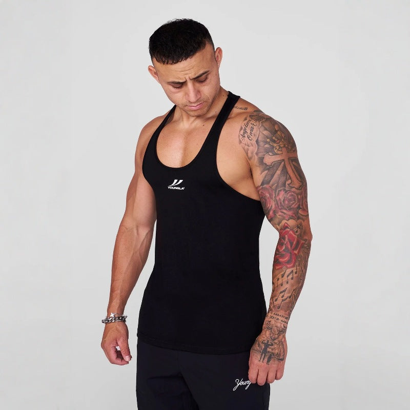 Moisture-wicking sleeveless training vest — main product photo