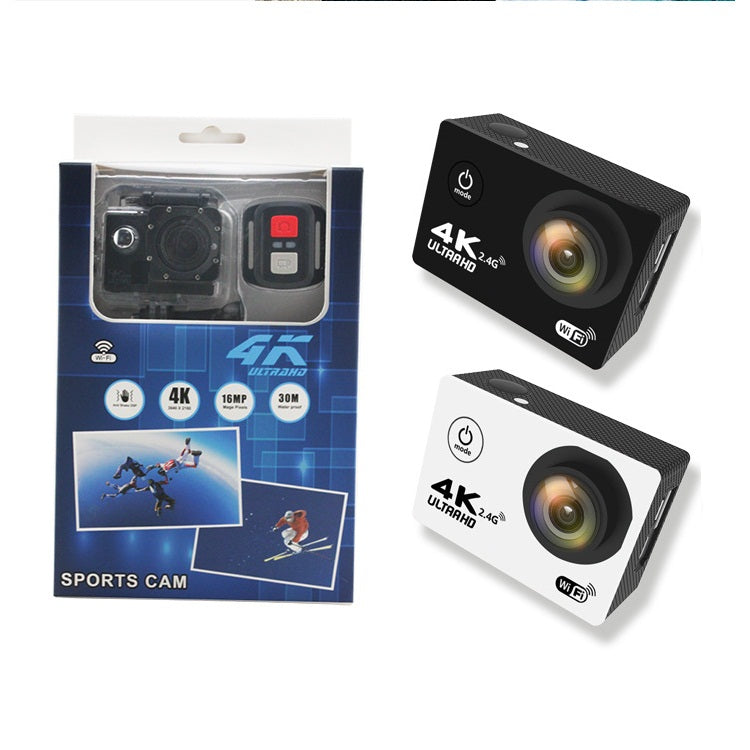 Waterproof mini sports DV camera — close-up detail view