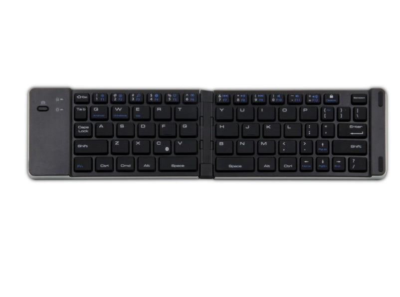 Foldable Bluetooth travel keyboard — shown from a different angle