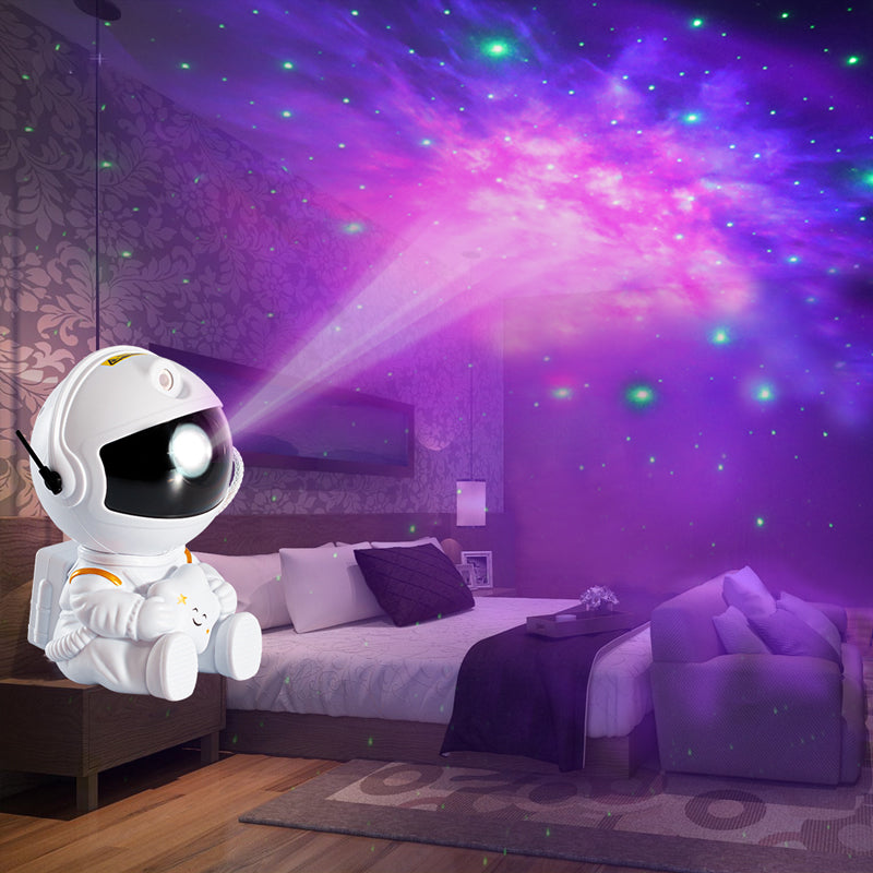 Astronaut galaxy projector night light — main product photo