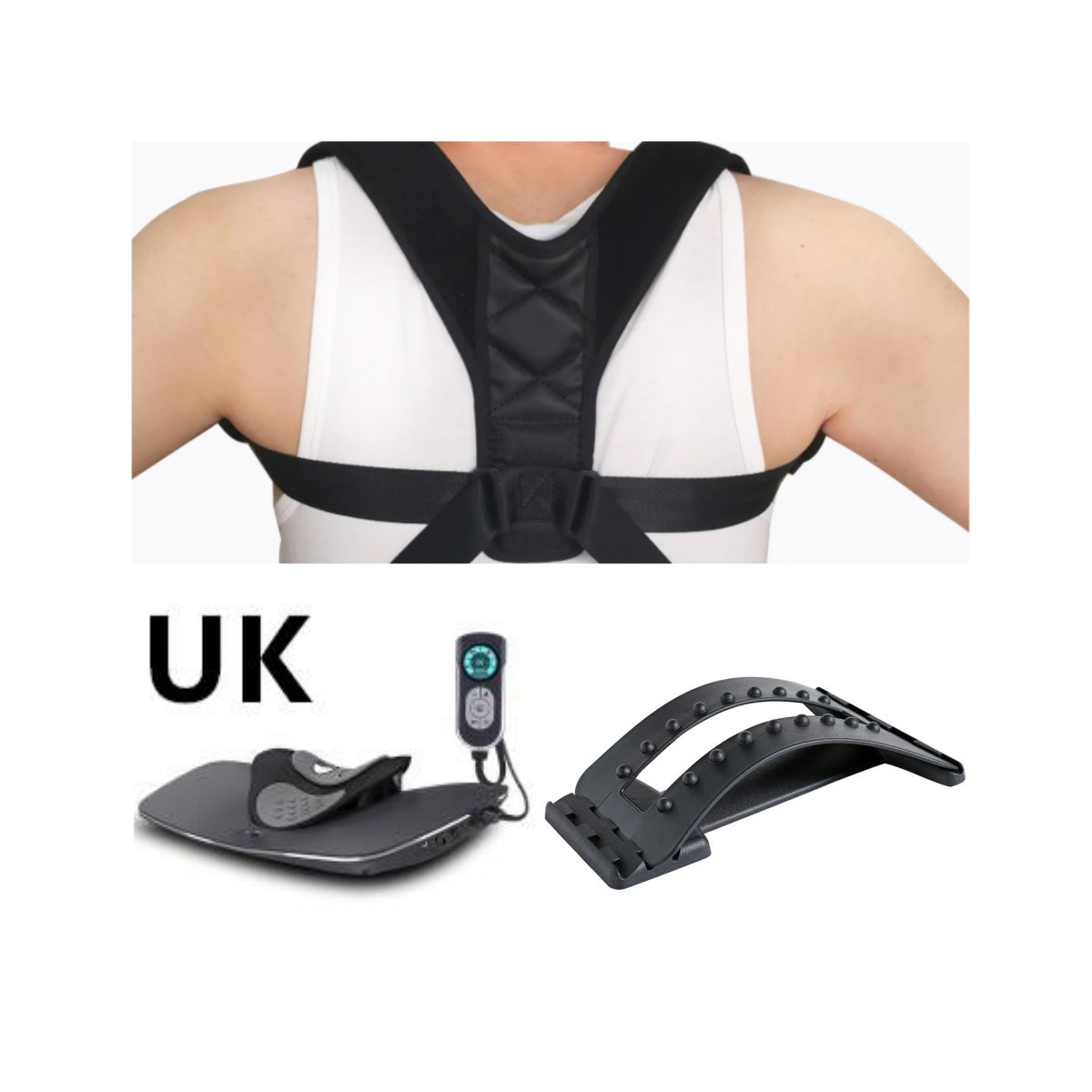 Neck massager with heat and pulse settings — in use