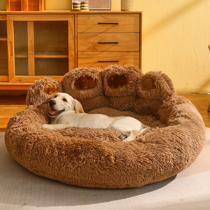 Fleece-lined dog bed — main product photo