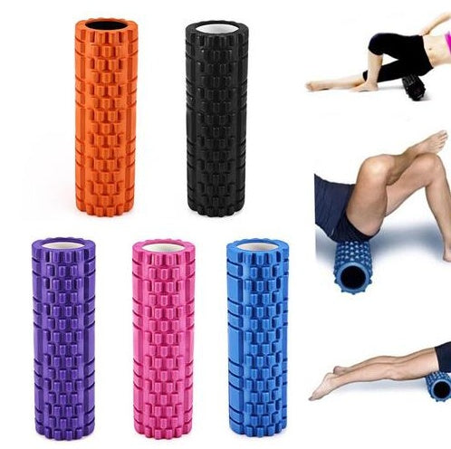 Colorful Yoga Foam Rollers in various styles, ideal for muscle recovery and enhancing fitness routines.