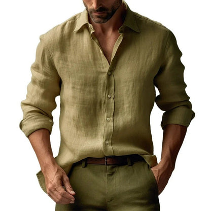 Men's Long Sleeve Buckle Shirt