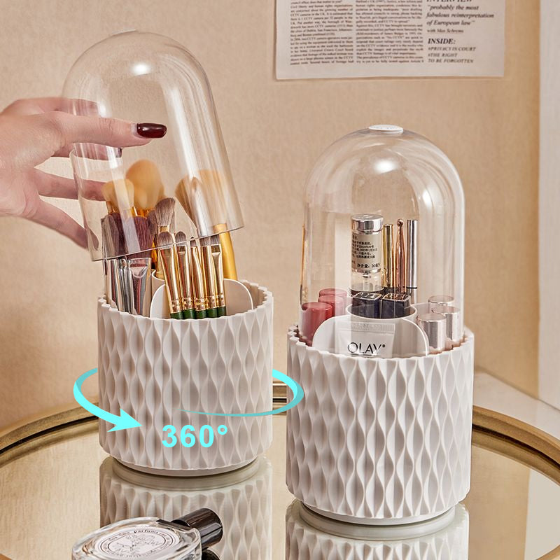 Rotating acrylic makeup brush holder — main product photo