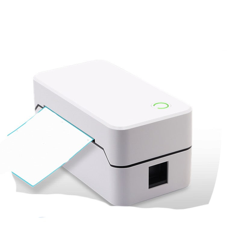 Bluetooth thermal shipping label printer — in use