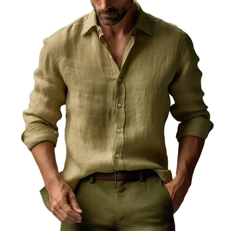 Men's Long Sleeve Buckle Shirt