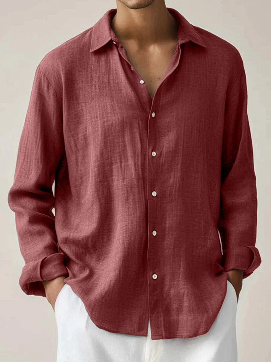 Men's Long Sleeve Buckle Shirt