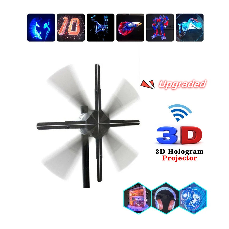 3D holographic display fan — main product photo