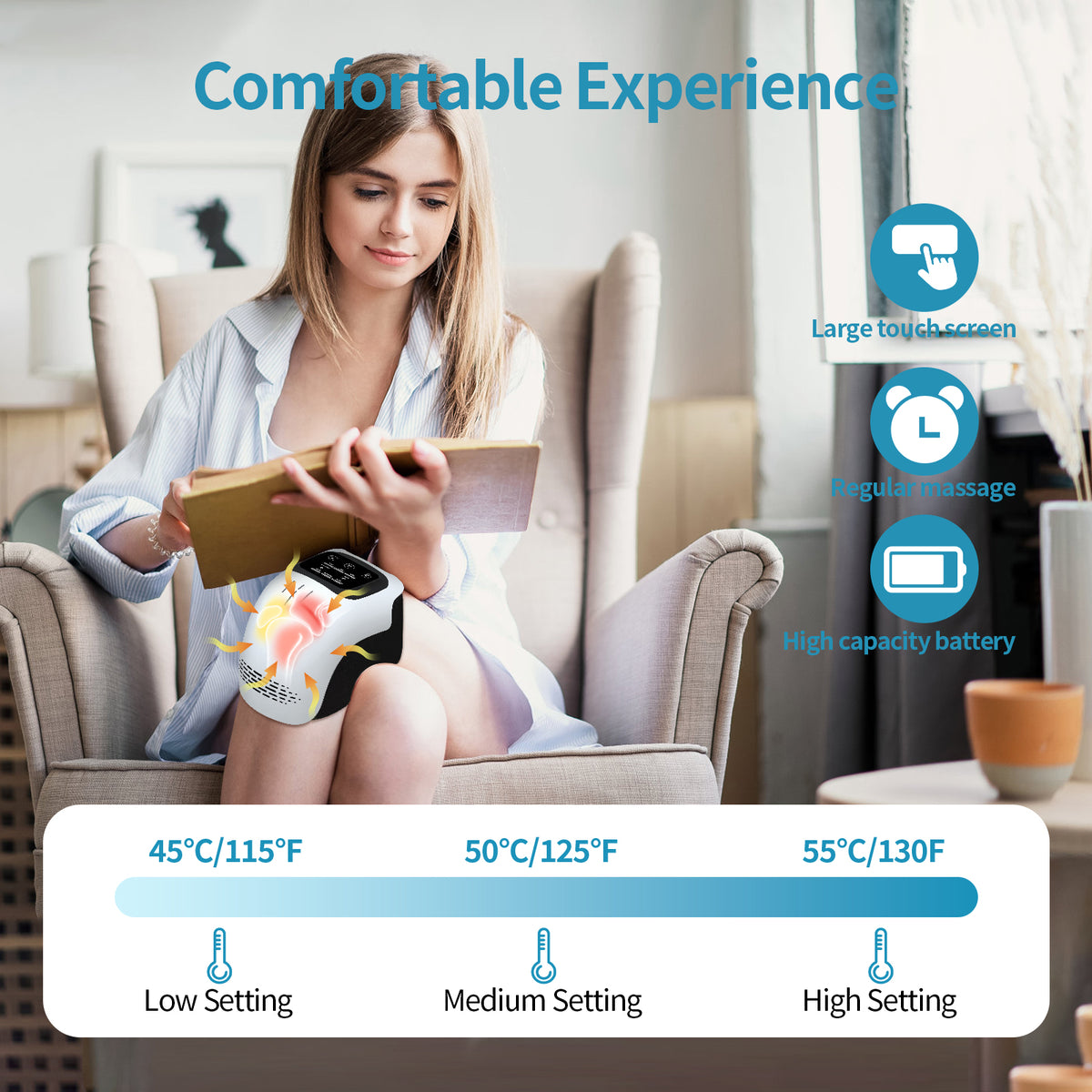 Heated Kneading Knee Massager