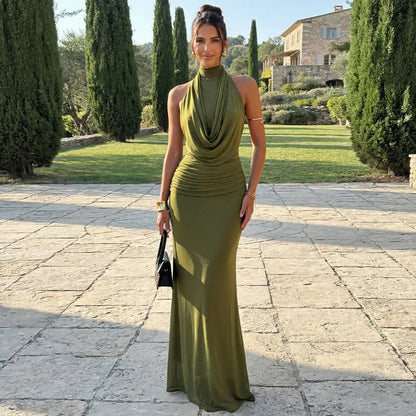 Halter Mermaid Maxi Dress