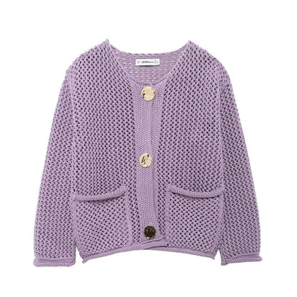 Round-Neck Single-Breasted Jacket