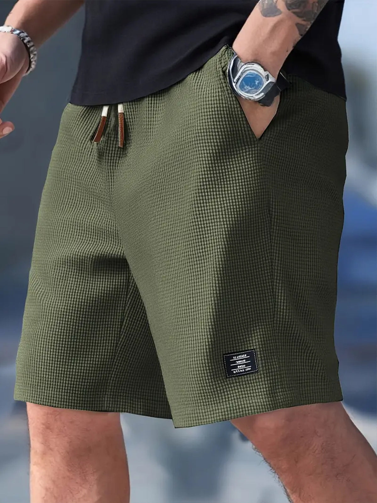 Men's Pineapple Print Corduroy Shorts