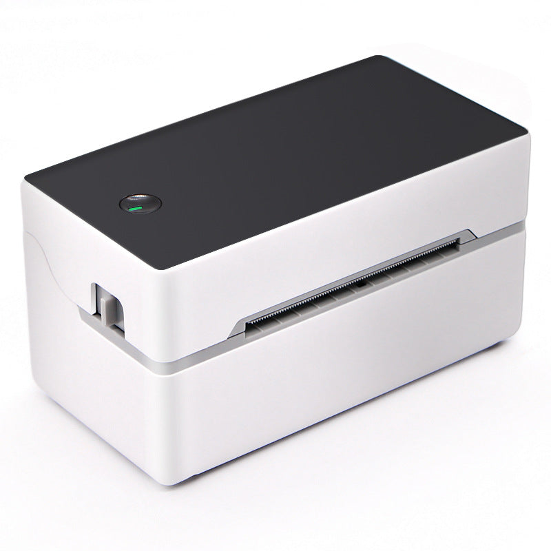 Bluetooth thermal shipping label printer — close-up detail view