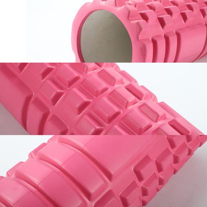 Yoga Foam Roller with textured surface for muscle recovery and enhanced workout routine.