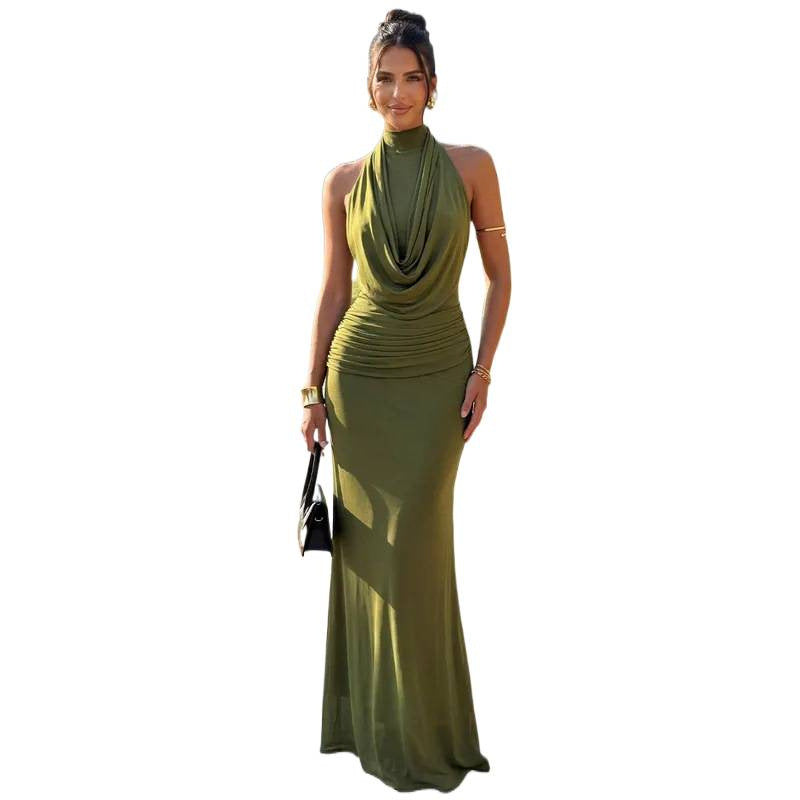 Halter Mermaid Maxi Dress