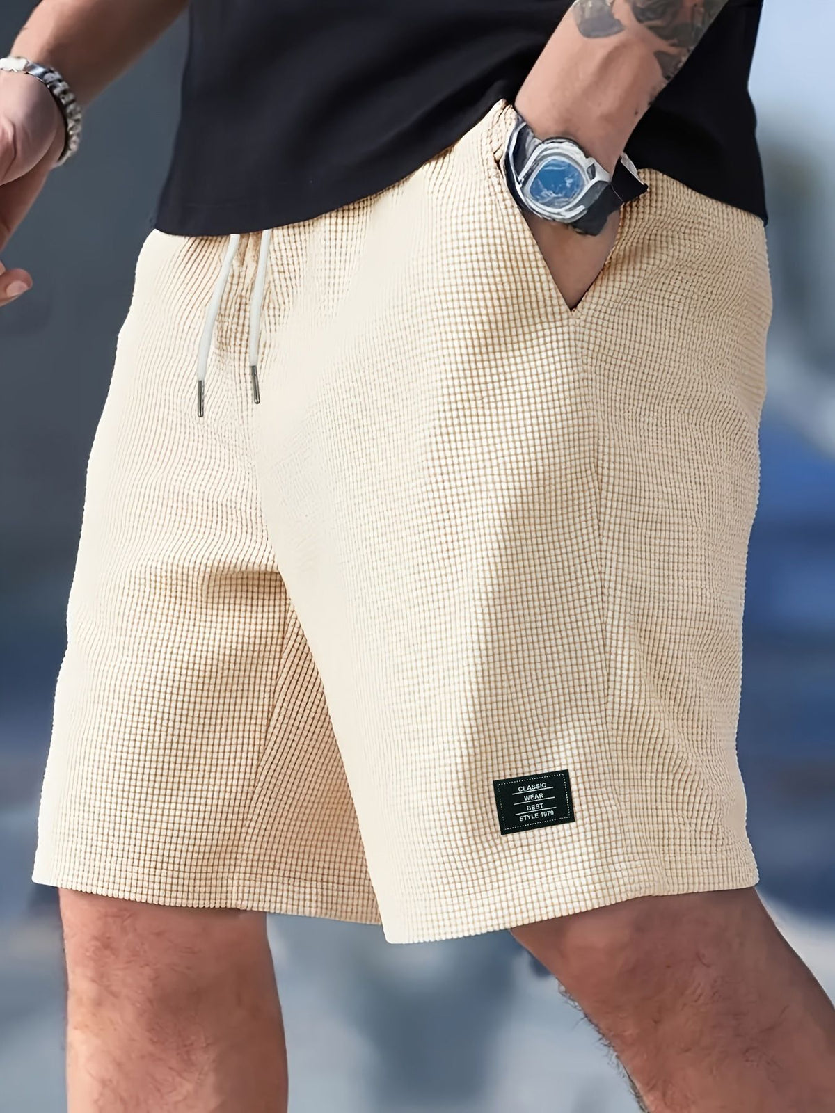 Men's Pineapple Print Corduroy Shorts