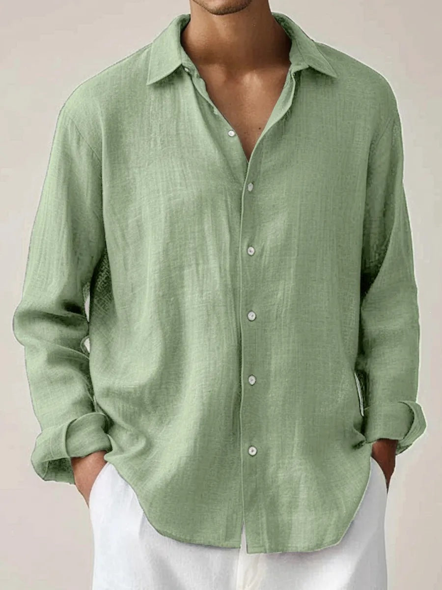Men's Long Sleeve Buckle Shirt
