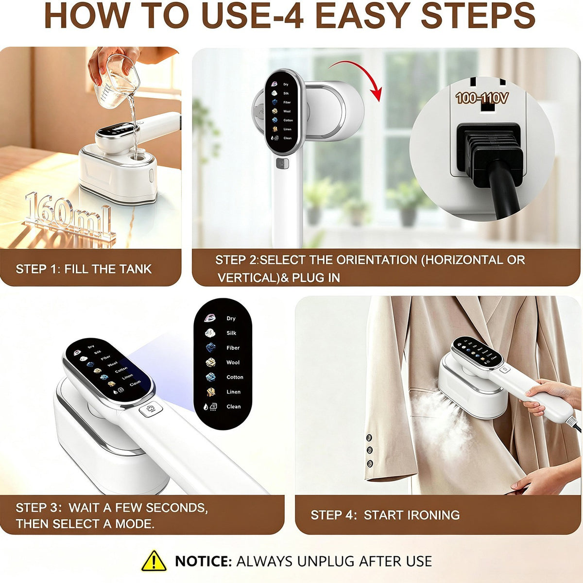 Foldable Steam Garment Steamer